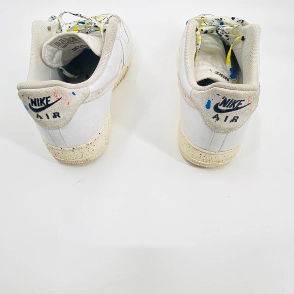 Nike Air Force 1 Low '07 LV8 Paint Splatter White Sail Sneakers Size 15 Men's - Picture 9 of 12